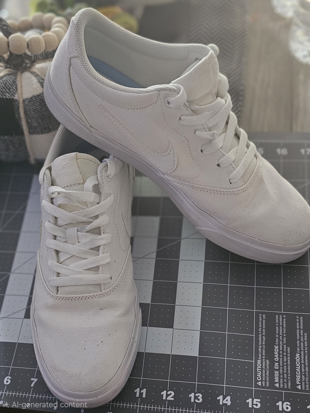 Nike Men's White Low-Top Canvas Sneakers